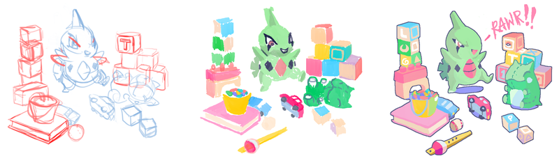 Illustration for article titled Little Larvitar! Â Pokemon One a Day, Series 2!